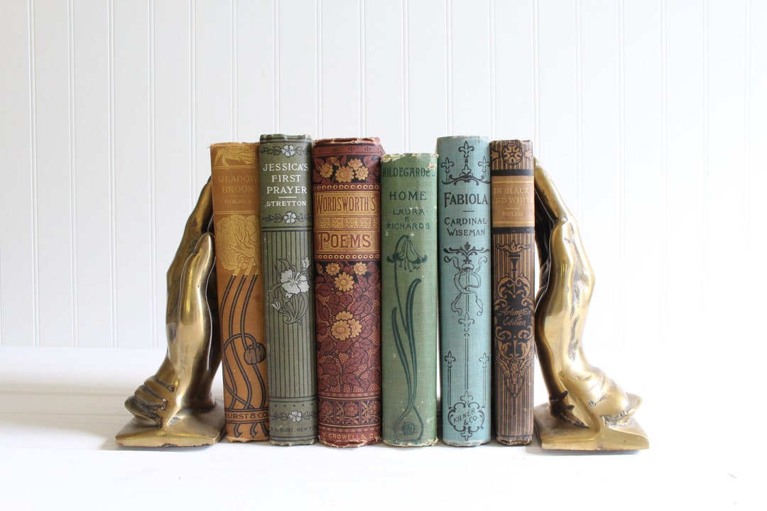 Vintage Brass Hand Bookends Mid Century Praying Hand Bookends Etsy