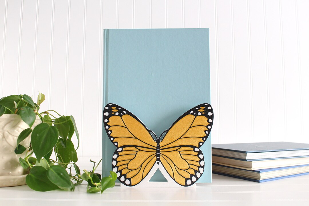 Butterfly Bookend, Butterfly Bookshelf Decor, Gardener Gift, Baby