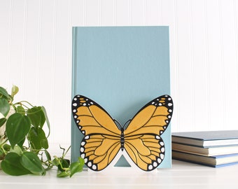 Butterfly Bookend, Butterfly Bookshelf Decor, Gardener Gift, Baby Nursery Girl Bedroom, Garden Decor, Colorful, Spring Summer Decor
