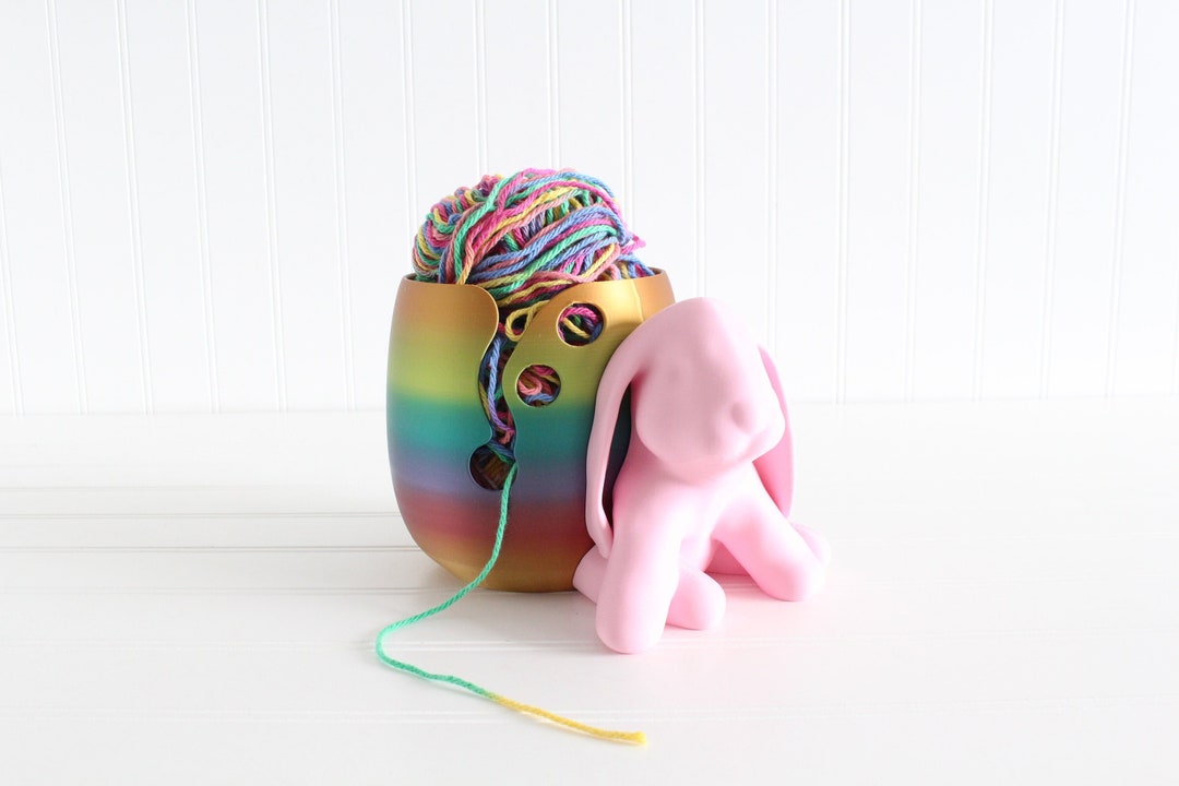 Bunny Yarn Bowl, Knitting Bowl, Yarn Holder for Crochet, Yarn Accessory