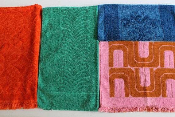 Vintage Bath Towel Set Body Hand Towel and Wash Cloth Guest - Etsy