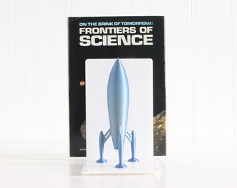 Rocket Bookend, Outerspace Space Age, Astronomy Astronaut, Bookshelf Decor