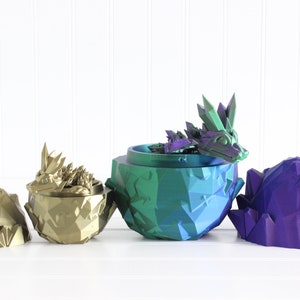 Dragon articulé, dragon d'hiver de cendres de cristal, jouet dragon avec des ailes, décoration d'étagère, fantastique réaliste, jouet articulé imprimé 3D image 3