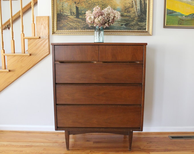 Mid Century Modern 4 Drawer Dresser, 42 Tall, Bedroom Furniture Etsy