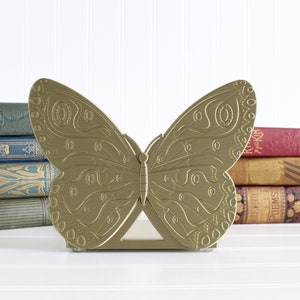 Butterfly Bookend, Butterfly Bookshelf Decor, Butterfly Gifts, Baby Nursery or Girl's Bedroom, Library Office Organization, Butterfly Decor