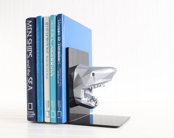 Shark Bookend, Nautical Home Decor, Great White Shark