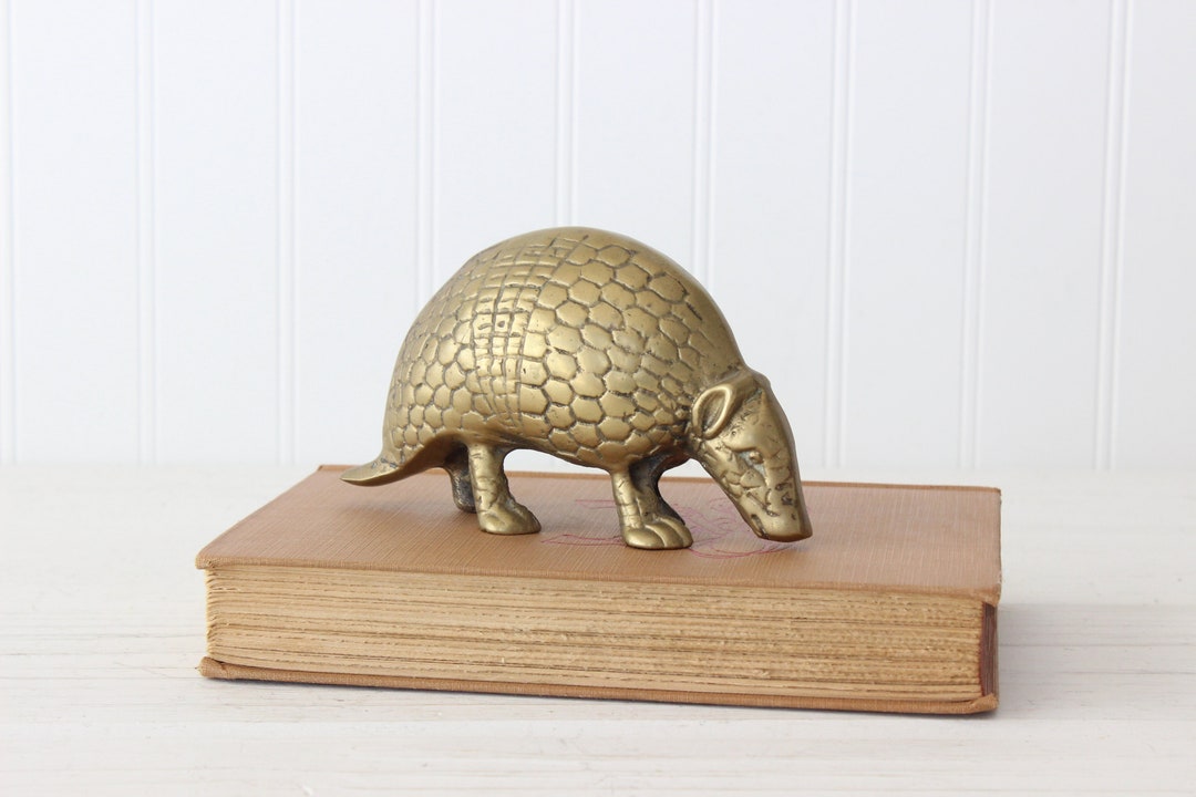 Vintage Brass Armadillo Figurine Southwestern Home Decor Etsy
