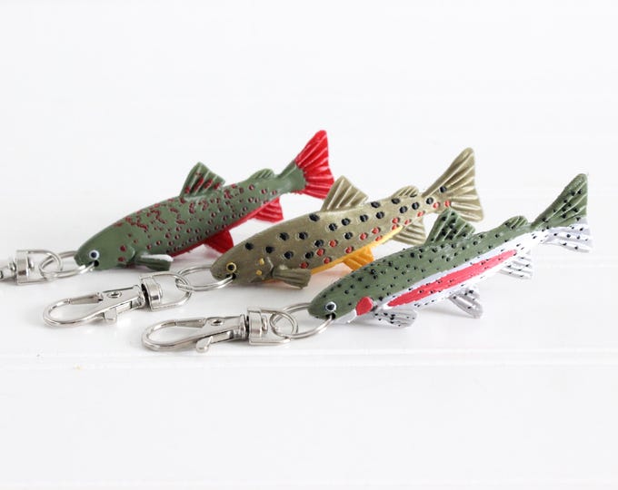 Fish Keychain - Bag Charms - Trout - Gifts for Dad - Fisherman
