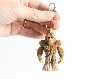 Bigfoot Keychain - Bag Charms - Animal Keychain for Car Keys, Backpacks and Purses