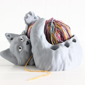 Cat Yarn Bowl, Knitting Bowl, Crochet 3d Print