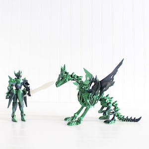 Figuras de acción y dragones articulados, Dragón desdentado, Dragón de juguete con alas, Fantasía, Realista, Fidget de impresión 3D articulado, Wraithwing imagen 1