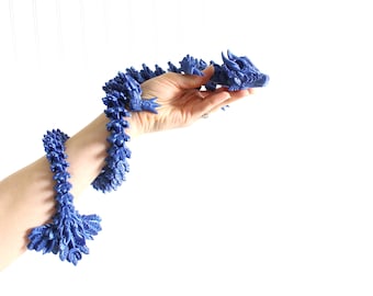 Articulated Dragon, Desk Fidget Toy, 3D Printed Dragon