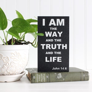 I am the way, the Truth and the Life - Christlicher Anhänger Auto- Innenspiegel 