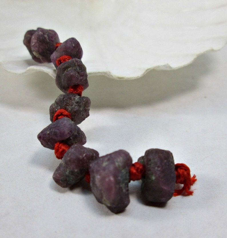 Rough and Rustic Ruby Nuggets 10 5x11 to 13x9mm