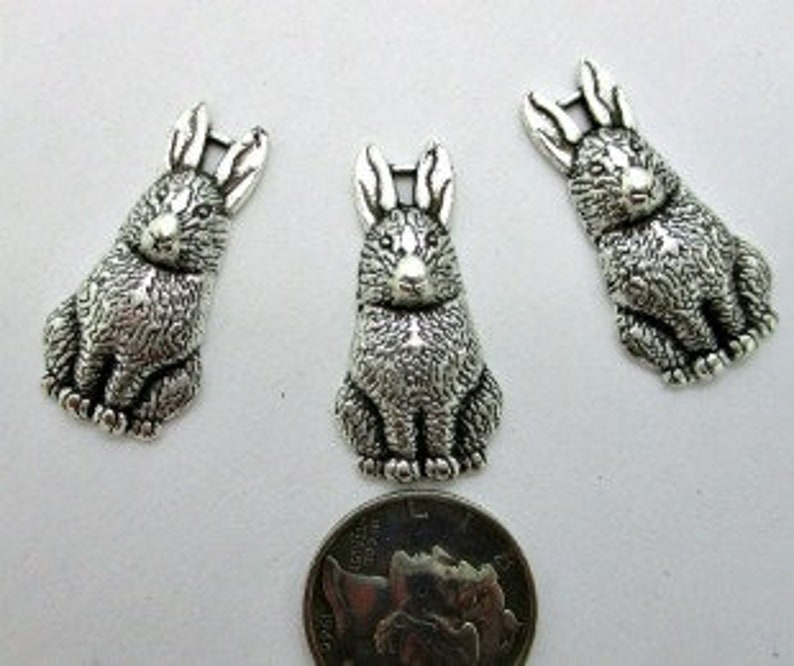 Rabbit Charm Bunny Charm English Hare Pendant Silver Rabbit Etsy