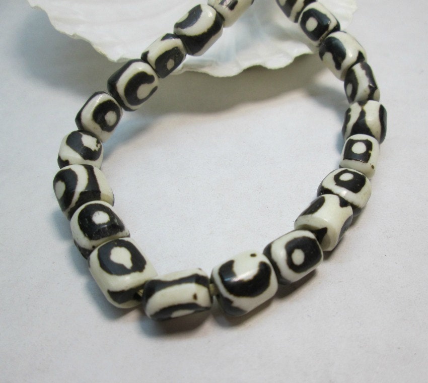 Rustic Bone Beads. African 2mm Hole Bone Beads. AB-9 