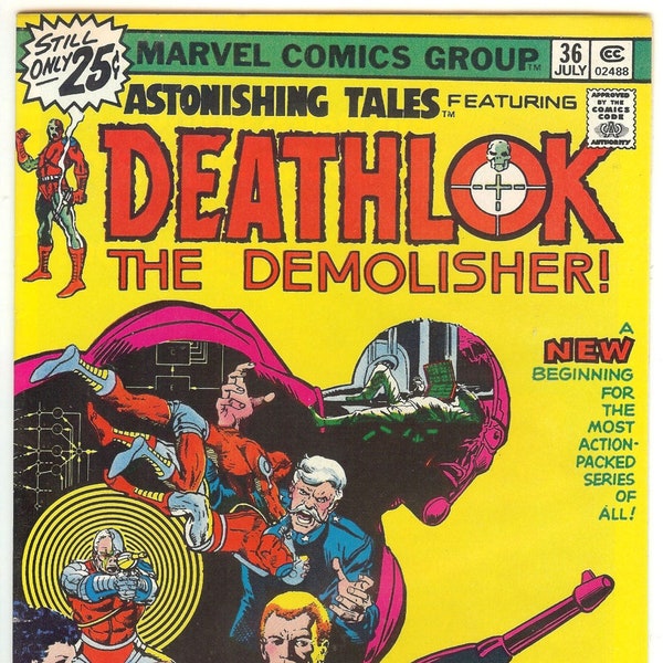 Astonishing Tales (featuring Deathlok the Demolisher) Vol 1, 36, Bronze Age Comic Book. NM (9.4), July 1976. Marvel Comics