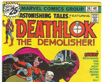 Astonishing Tales (featuring Deathlok the Demolisher) Vol 1, 36, Bronze Age Comic Book. NM (9.4), July 1976. Marvel Comics