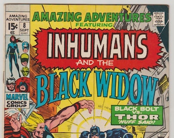 Amazing Adventures #8, Black Widow, Inhumans, Bronze Age Comic Book