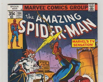 Amazing Spider-Man; Vol 1, 184, Bronze Age Comic Book. VF+ (8.5). September 1977.  Marvel Comics