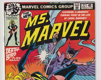 Ms. Marvel #22, Bronze Age Comic, Deathbird Cover Art