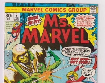 Ms. Marvel; Vol 1, 2 Bronze Age Comic Book.  NM- (9.2). February 1977.  Marvel Comics