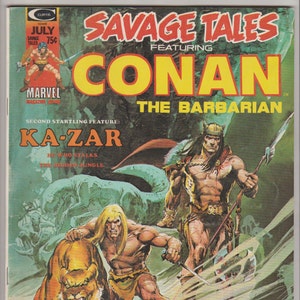 Savage Tales Vol 1, 5 Bronze Age Comic Book. VF 7.5. July 1974. Curtis Magazines Marvel Comics image 1