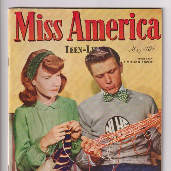 Miss America Magazine; Vol 4, 1 (#19). Golden Age Teen Magazine/ Comic Book. FN (6.0). May 1946. Miss America Publications (Timely Comics)