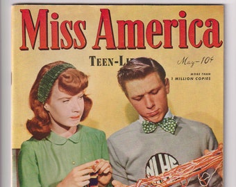 Miss America Magazine; Vol 4, 1 (#19). Golden Age Teen Magazine/ Comic Book. FN (6.0). May 1946. Miss America Publications (Timely Comics)