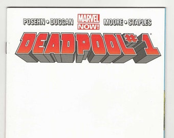 Deadpool #1 Blank Cover Variant Comic Book (VF/NM)