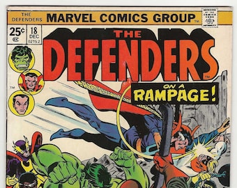 Defenders; Vol 1, 18, Bronze Age Comic Book.  FN/VF (7.0). September 1974. Marvel Comics