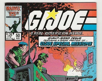 GI Joe, A Real American Hero; Vol 1, 50, Copper Age Comic Book. NM (9.4). August 1986. Marvel Comics