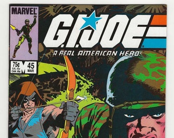 GI Joe, A Real American Hero; Vol 1, 45, Copper Age Comic Book.  NM (9.4). March 1986. Marvel Comics
