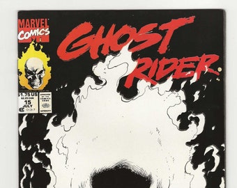 Ghost Rider; Vol 2, 15, Glow in the Dark Newstand Cover Copper Age Comic Book.  NM- (9.2).  July 1991. Marvel Comics