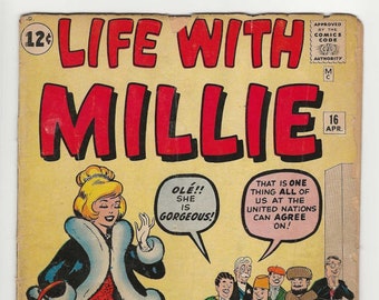 Life With Millie; Vol 1, 16, Silver Age Romance Comic Book. GD (2.0). April 1962. Marvel Comics