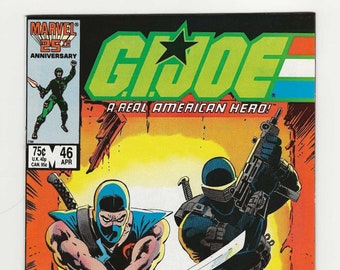 GI Joe, A Real American Hero; Vol 1, 46, First Print, Copper Age Comic Book.  NM (9.4). April 1986. Marvel Comics