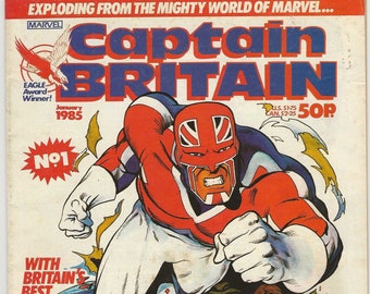 Captain Britain; Vol 2, 1, Copper Age Comic Book Magazine. VG (4.0). January 1985. Marvel Comics