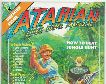 Atarian; Vol 1, 2, Video Game Magazine. NM- (9.2). August 1989. Atari Explorer Publications