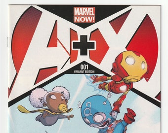 A + X; Volume 1, 1 Scottie Young Baby Variant Cover, Modern Age Comic Book. NM- (9.2). October 2012. Marvel Comics