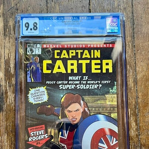 キャプテン・カーター; 第1巻、1、マーベル・スタジオ・アニメーション 1:25 小売店版。CGC NM/M 9.8 #4288403020。2022年3月。マーベル・コミック