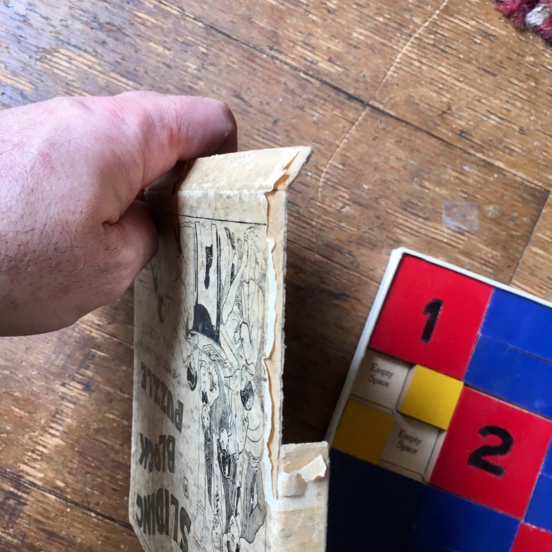 1927 Wooden Sliding Block Puzzle / Game. Complete with Etsy