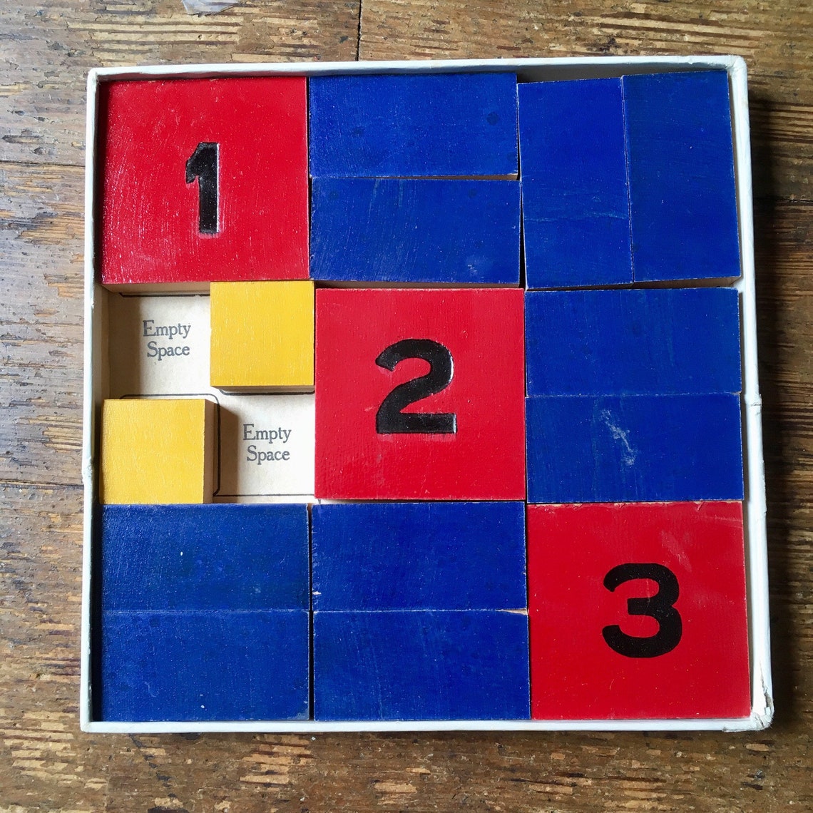 1927 Wooden Sliding Block Puzzle / Game. Complete with Etsy