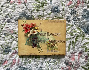 Wildflower Daily Journal Wild Flowers of North America 1997 Reproduction Botanical Fine Art Weekly Blank Journal Victorian Illustrations