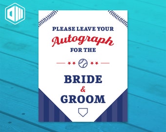 Printable Baseball Wedding Guest Book Sign / INSTANT DIGITAL DOWNLOAD / Multiple Sizes / Sign Our Guest Book / Wedding diy / Printable File