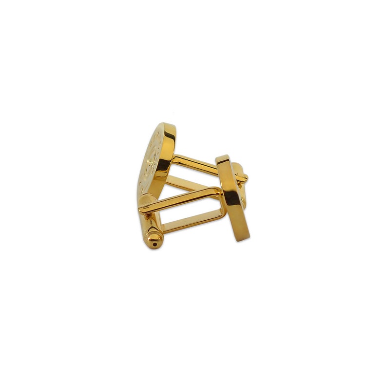 - TME-JWL-F-00003 Gold 58 Diameter Remington 12 Gauge Shotgun Shell Cuff Link Pair -