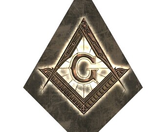 Square & Compass Bumper Sticker - 3" x 5"