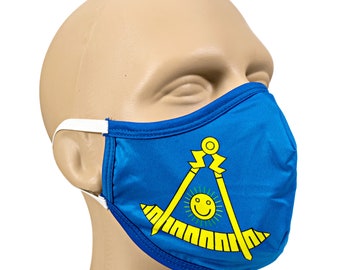 Past Master with Compass & Quadrant Masonic Face Mask