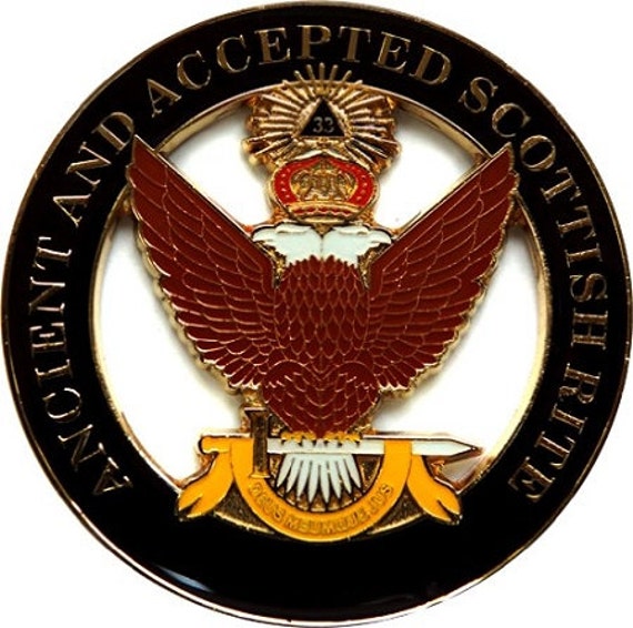 Scottish Rite Double-Headed Eagle Chrome Auto Emblem Scottish Rite Double-Headed Eagle Chrome Auto Emblem