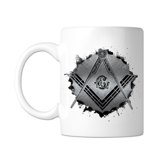 Coffee Mug Traditional Square /& Compass Masonic 11 oz