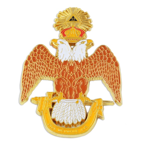 Scottish Rite Double-Headed Eagle Chrome Auto Emblem Scottish Rite Double-Headed Eagle Chrome Auto Emblem
